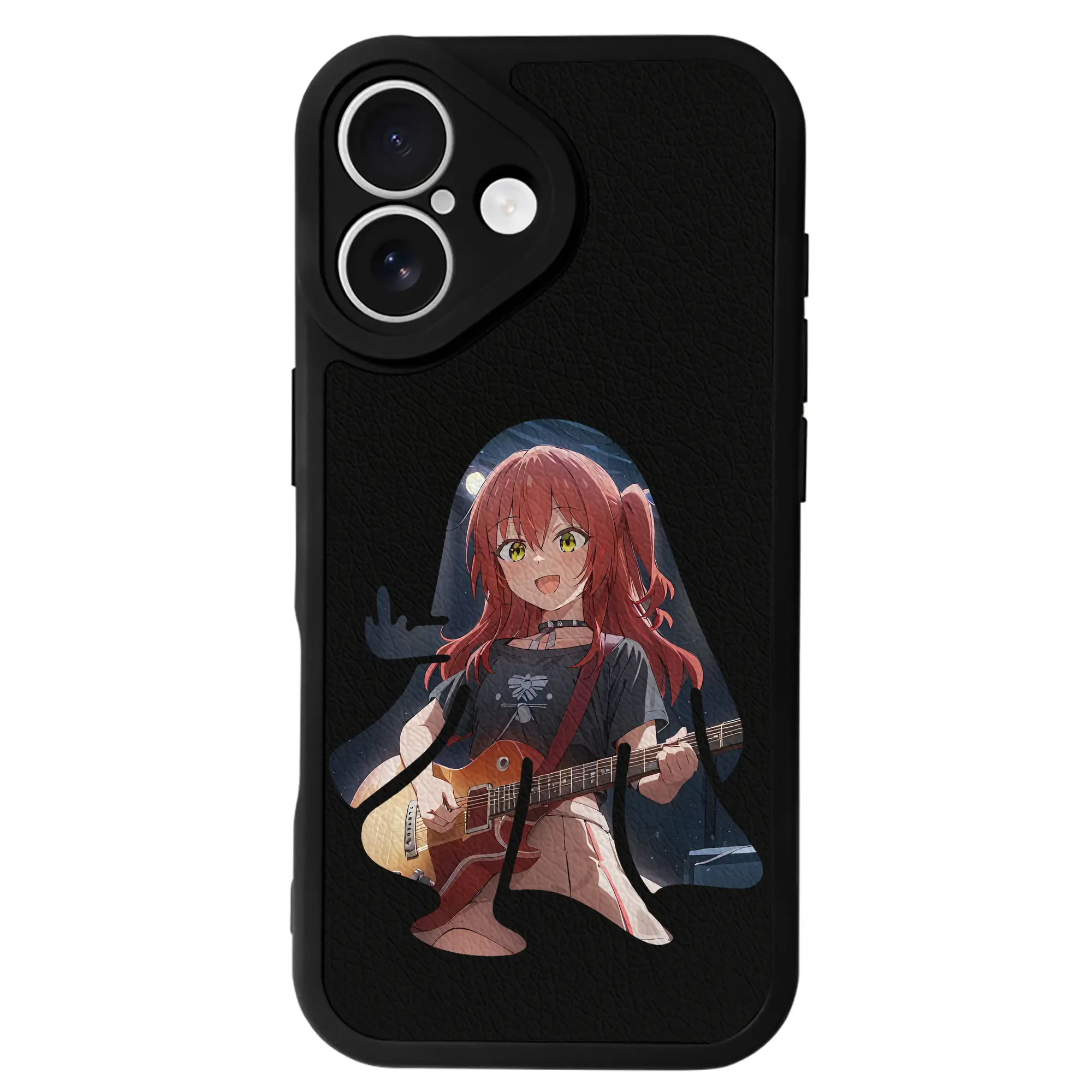 ぼっちざろっく！ グッズ,喜多郁代 - IPhone 16シリーズ対応 ・ シリコンスマホケース ・ レザー調 ・ 高精度フィット ・ 耐衝撃 ・ ワイヤレス充電対応 ・ 精密カット